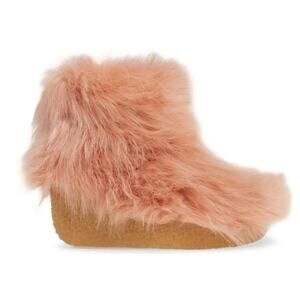 Jeffrey Campbell Fluffy Faux Fur Bootie 6.5 Pink NEW